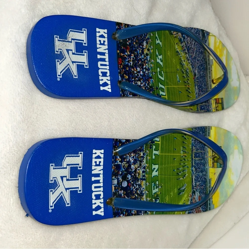 Kentucky‎ UK Stadium Scene Toe Thong Flip Flops Large 9/10